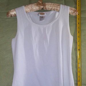 Talbots Petites White Sleeveless Shell, size S